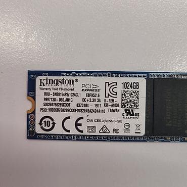 ssd 2 5: SSD Kingston NVMe 1024 GB (1 TB). Ресурс по S.M.A.R.T: 82% — 1