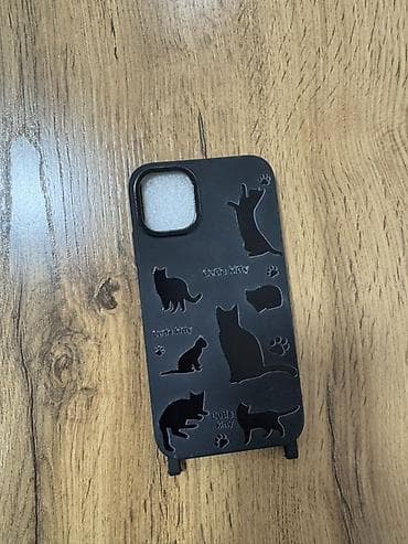 чехлы на айфоны: Чехол для смартфона с кошачьим принтом - Материал: матовый чёрный — 1
