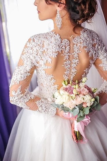 подьюбник: Нежное эксклюзивное свадебное платье. Ручная работа. Покупала дорого — 4