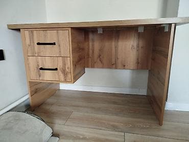 Мебель: Письменный/компьютерный стол из ЛДСП (декор под натуральное дерево) - — 2