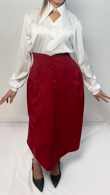 Юбки: Юбка, Миди, Габардин, Высокая талия — 1