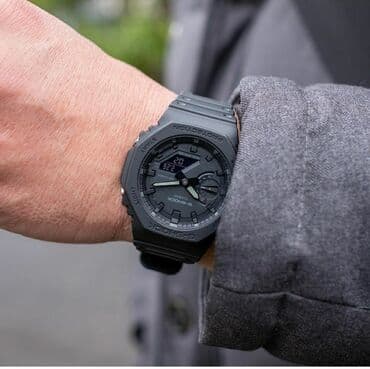 барсетка мужская спортивная: G-shock ga-2100 ___ функции : секундомер, будильник, мировое время — 7