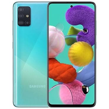 Samsung Galaxy A51, Б/у, 64 ГБ, цвет - Синий, 2 SIM