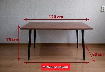 Лак жана боёк материалдары: Ашкана үчүн үстөл, Жаңы, Тик бурчтуу, Бүктөлбөгөн — 2