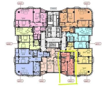 elegance stroy: 1 комната, 57 м², Элитка, 17 этаж — 2