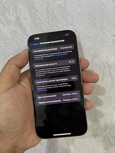 чехолы: IPhone 15 Pro, Колдонулган, 256 ГБ, Күмүш, Коргоочу айнек, Каптама, 80 % — 7