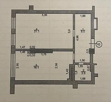 Квартиры: 2 комнаты, 48 м², 8 этаж, Евроремонт — 5