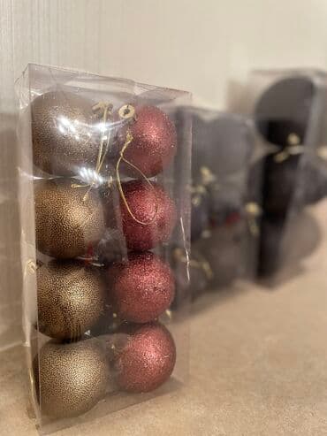 гелевые шары: Елочные игрушки на заснеженную елку. Три размера. Диаметр от 6 до 10 — 3