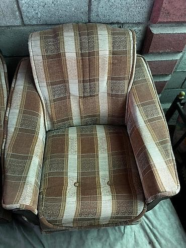 бу шкаф: Комплект мягкой мебели, цвет - Бежевый — 4