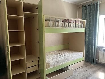 Дом и сад: Детская гарнитура, Б/у, Для девочки, Для мальчика, ДСП, цвет - Бежевый, Самовывоз — 2