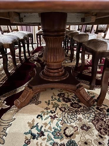 coffee table: Стол и стул для зала, цвет - Коричневый — 2