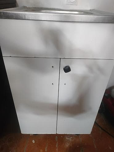 Стулья, табуретки: Тумба для кухни, С мойкой, Напольная, цвет - Белый — 5