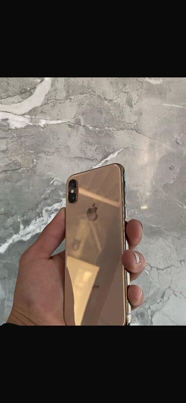 скупка ноутов: IPhone Xs, Колдонулган, 64 ГБ, Алтын, Заряддоочу түзүлүш, Коргоочу айнек, Каптама, 92 % — 2