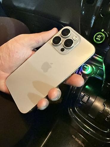 чайнек бу: IPhone 15 Pro, Колдонулган, 128 ГБ, Күмүш, Кабель, 81 % — 1
