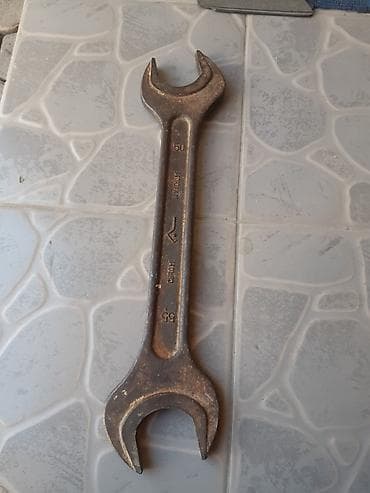 накидные ключи: Ключ рожковый 50x55 мм, советского производства, изготовлен из — 1