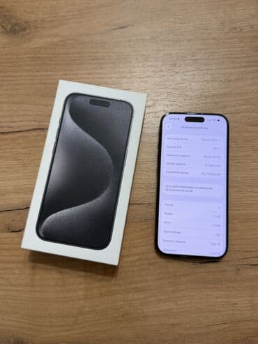 айпад 5 поколения: IPhone 15 Pro, 256 ГБ, Black Titanium, Коробка, 80 % — 3