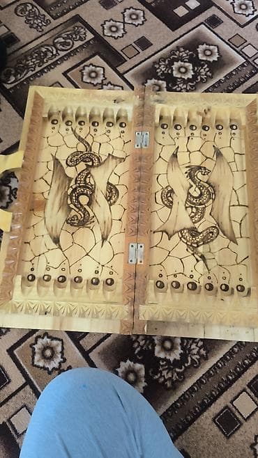 турист 3: Резная деревянная доска 3-в-1: нарды, шахматы и шашки - Материал — 4