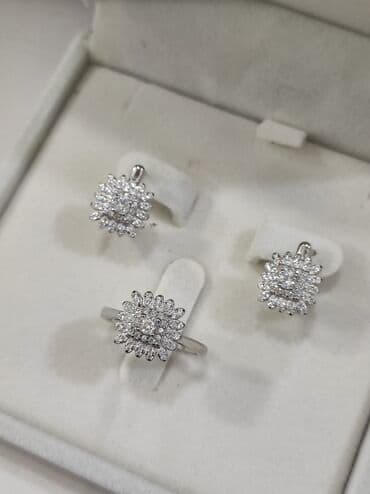 эксклюзивные свадебные пригласительные: Серебряный Набор под Бриллианты Серебро 925 пробы Качество отличное — 4