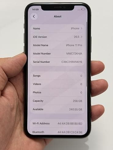 цена 11 айфона: IPhone 11 Pro, Б/у, 256 ГБ, Space Gray, Защитное стекло, Чехол, 100 % — 10