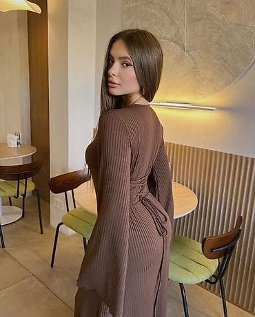 Плащи: Повседневное платье, Осень-весна, Длинная модель, Трикотаж, Лапша, Стандарт — 1