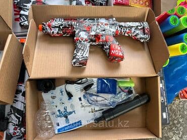 автоматы стреляет орбизами: Орбибольный автомат Цвета: красный Работает от аккумулятора До 10 — 5