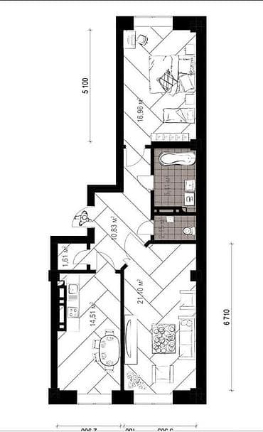 ош умра 2022 цена: 2 комнаты, 72 м², 10 этаж, Готовая ПСО (под самоотделку) — 3