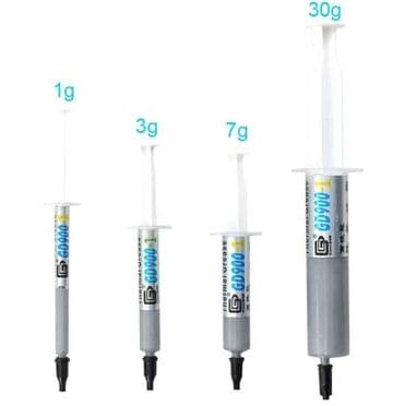 бакту долонотуу: Термопаста "GD900-1". Теплопроводность 6.0 W/M-K. 1 грамм - 120 сом. 7 — 5