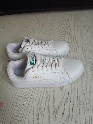 Кеды PUMA Suede XL, белые - Классический низкий силуэт с фирменной