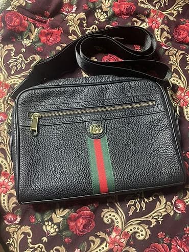 Классические сумки: Классическая сумка, Gucci, Материал: Натуральная кожа, Застежка на молнии, Унисекс — 1