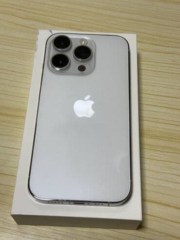 телефон сатылат бу: IPhone 14 Pro, Б/у, 128 ГБ, Серебристый, Кабель, Коробка, 85 % — 1