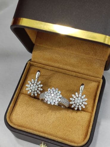 свадебные платья от производителя: Набор украшений, Проба 925, Женские, Новый — 1