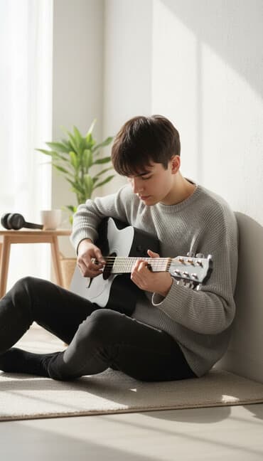 сколько стоит гитара для начинающих: Акустическая гитара 38 черная, с вырезом cutaway с наклейкам и чехлом — 1