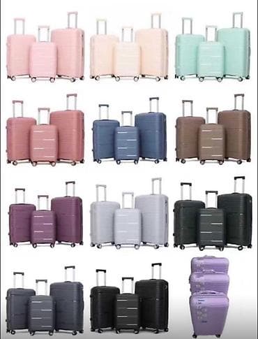 Наборы чемоданов на колесах (3 размера в комплекте) - Жесткий корпус