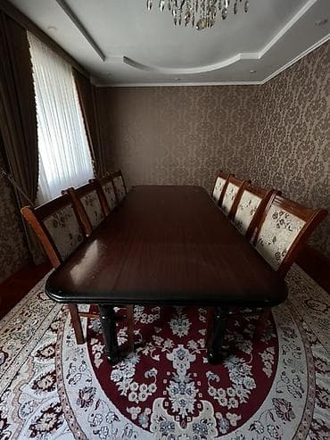 Стол и стулья Обеденный гарнитур для гостиной/столовой: большой