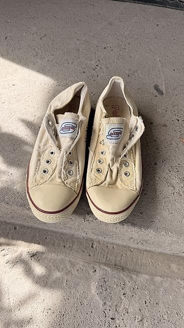 женская обувь на осень: Лоферы, 36, 36.5, 37, Skechers, Б/у, цвет - Бежевый, Самовывоз — 2