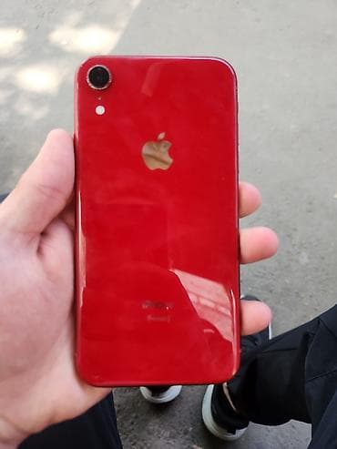 IPhone Xr, Б/у, 64 ГБ, Красный, Чехол, Кабель, 77 %
