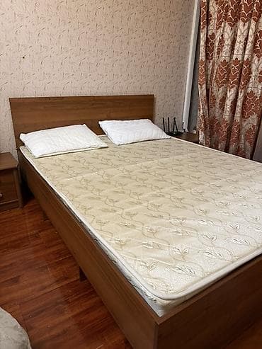 кровать мебель: Двуспальная кровать, С матрасом, длина - 200 см — 3