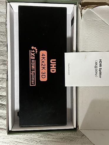 4k 2k: HDMI сплиттер 1x8 (8 портов), UHD 4Kx2K 3D рабочий, блок питания в — 2