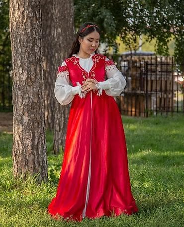 Платье на кыз узатуу, One size, Б/у, цвет - Красный
