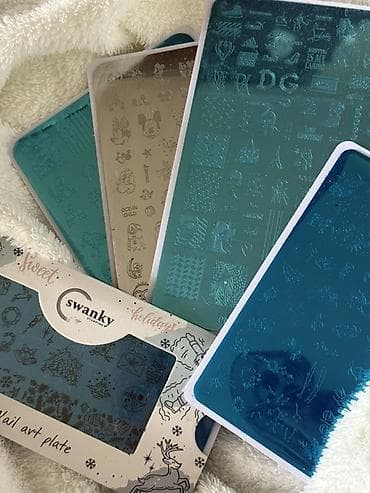 Пластины для стемпинга ногтей (набор) - Металлические пластины с