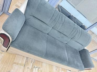 small table: Комплект мягкой мебели, Б/у, Самовывоз, цвет - Серый — 3