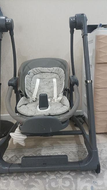 chicco echo: Стульчик для кормления, Другой бренд, Трансформер, цвет - Серый — 4