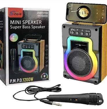 Портативная Bluetooth-колонка Sing-e ZQS14102 (HiFi System) с караоке