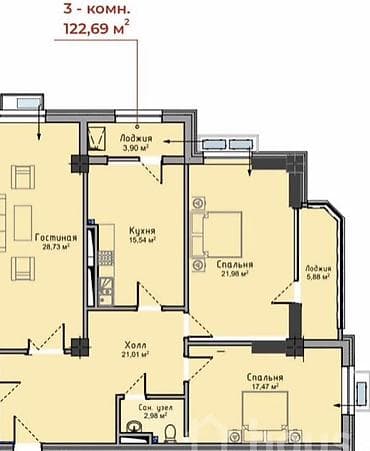 2 комнаты, 80 м², Асанбай мкр Элитка — 5