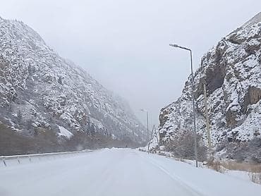 кант трасса: Зимняя горная автомобильная дорога (участок через ущелье) - — 1