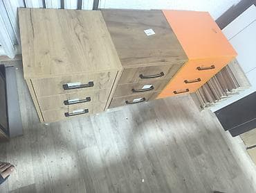 мини комоды пластиковые: Тумба для вещей и одежды, Без зеркала, ЛДСП, цвет - Серый — 4