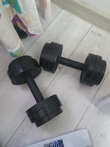 Разборные гантели, пара. 10кг цена без торга 2800сом - Материал at lalafo.kg Разборные гантели, пара. 10кг цена без торга 2800сом - Материал