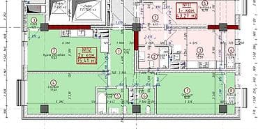 75: 2 комнаты, 75 м², Ботанический сад Элитка, 10 этаж, ПСО (под самоотделку) — 5