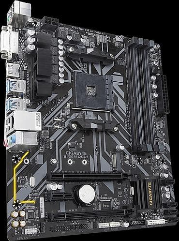 Материнская плата для ПК, Б/у, Gigabyte, AM4, Micro-ATX