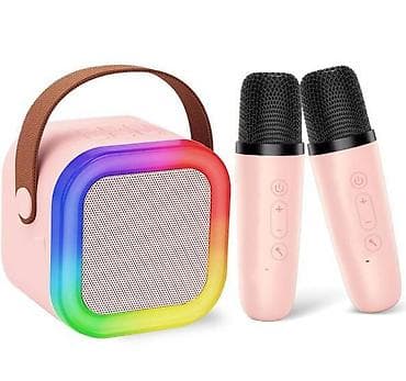 Колонка +караоке+ микрофон беспроводной с колонкой RGB блютуз
